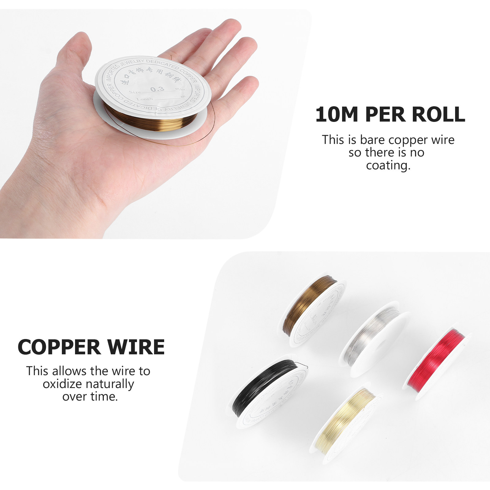 5 Roll Copper Wire Jewelry Mat - Copper Wire Roll recension och pris