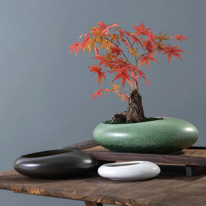 Coarse Pottery Bonsai Vase Gre - Bonsai Garden Art recension och pris