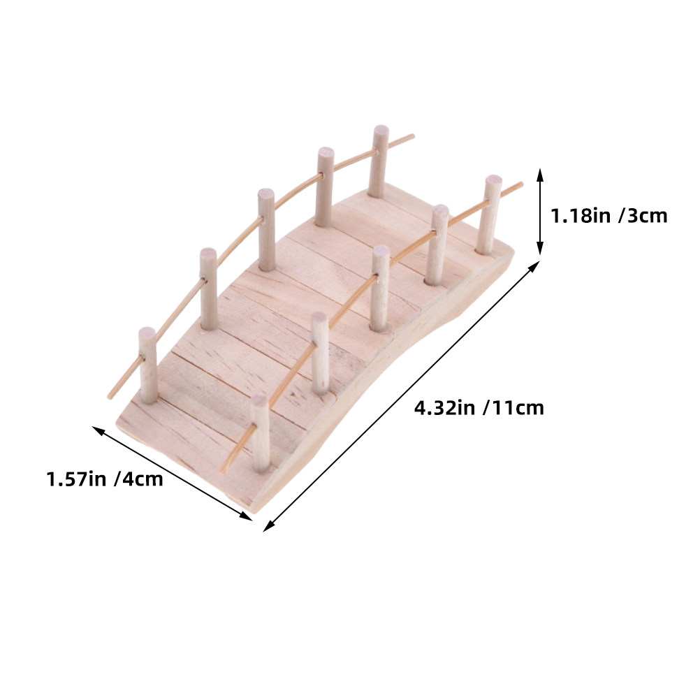 2Pcs Mini Wooden Arch Bridge V - Bonsai Garden Landscape Design recension och pris