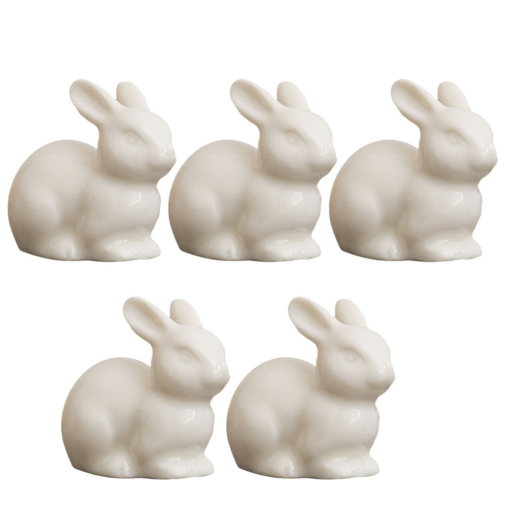 5Pcs Small Ceramic Rabbit Deco - Bonsai Garden Landscape Design recension och pris